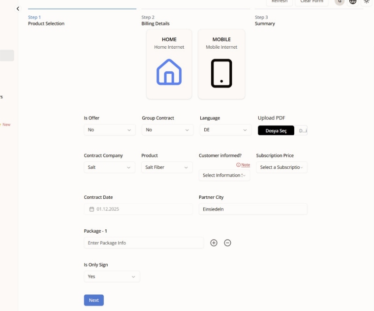 Contract Configuration